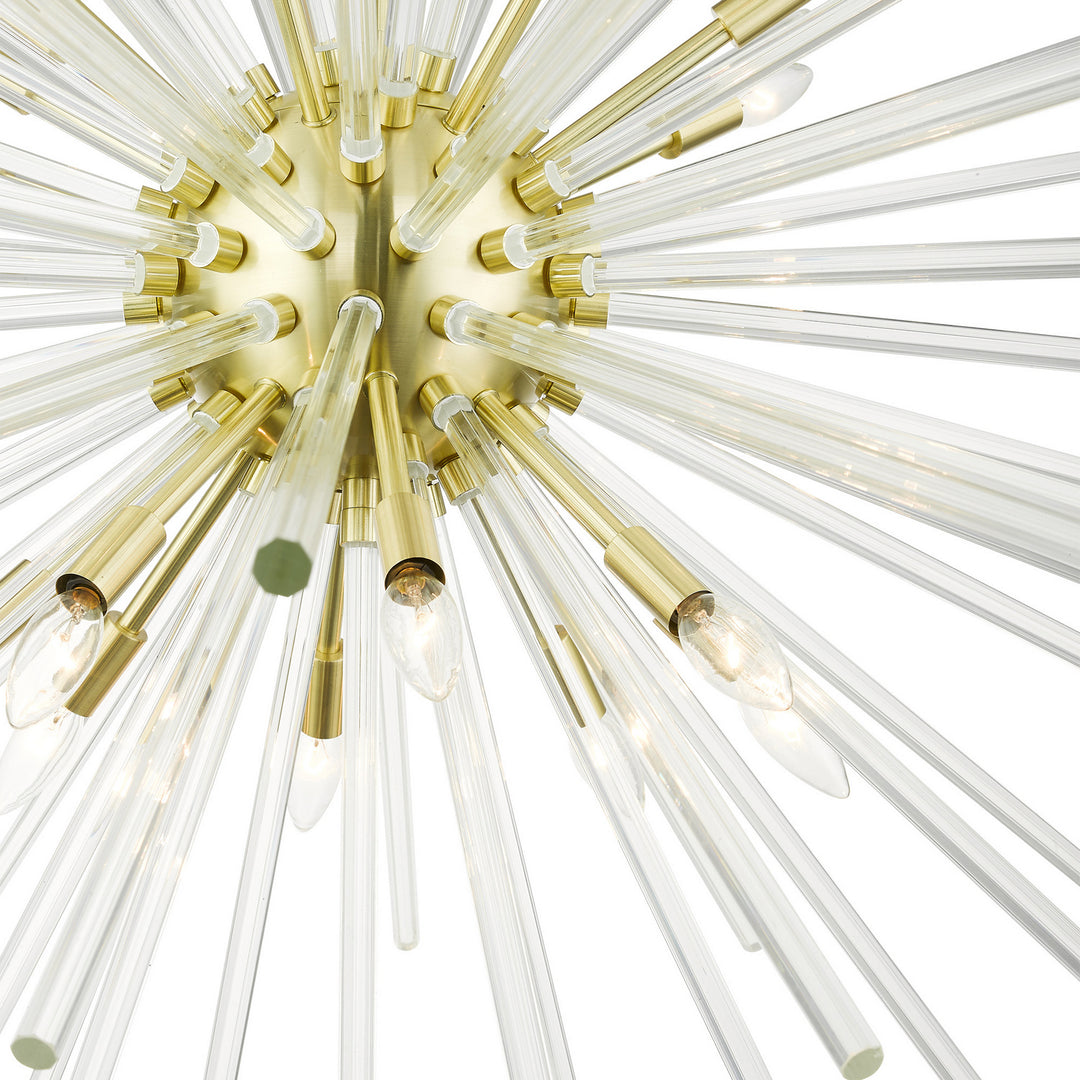 Livex Utopia 41260-12 Chandelier Light - Satin Brass