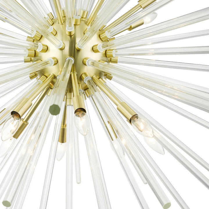 Livex Utopia 41260-12 Chandelier Light - Satin Brass