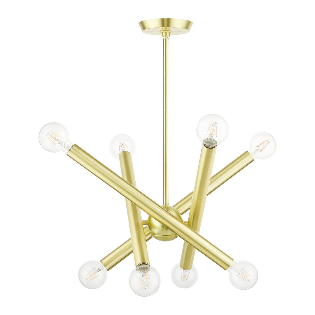 Livex Stafford 45584-12 Chandelier Light - Satin Brass