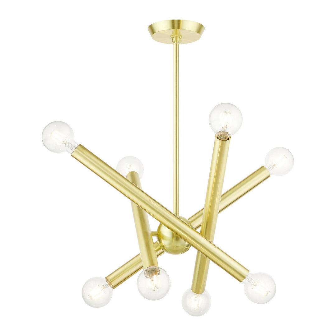 Livex Stafford 45584-12 Chandelier Light - Satin Brass