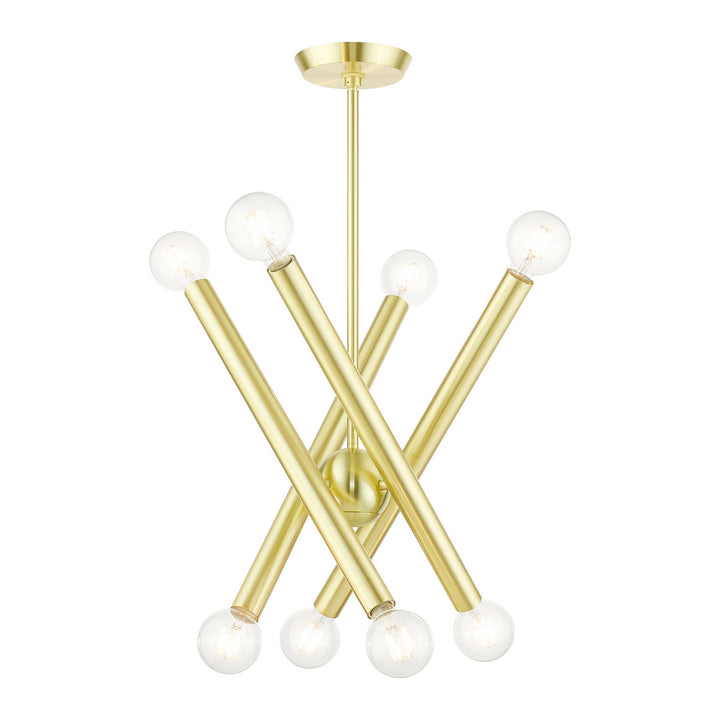 Livex Stafford 45584-12 Chandelier Light - Satin Brass