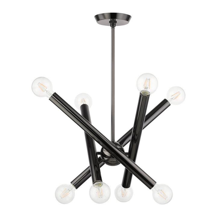Livex Stafford 45584-46 Chandelier Light - Black Chrome