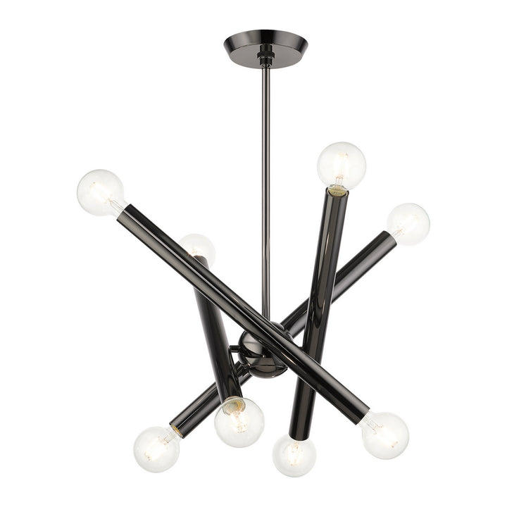 Livex Stafford 45584-46 Chandelier Light - Black Chrome