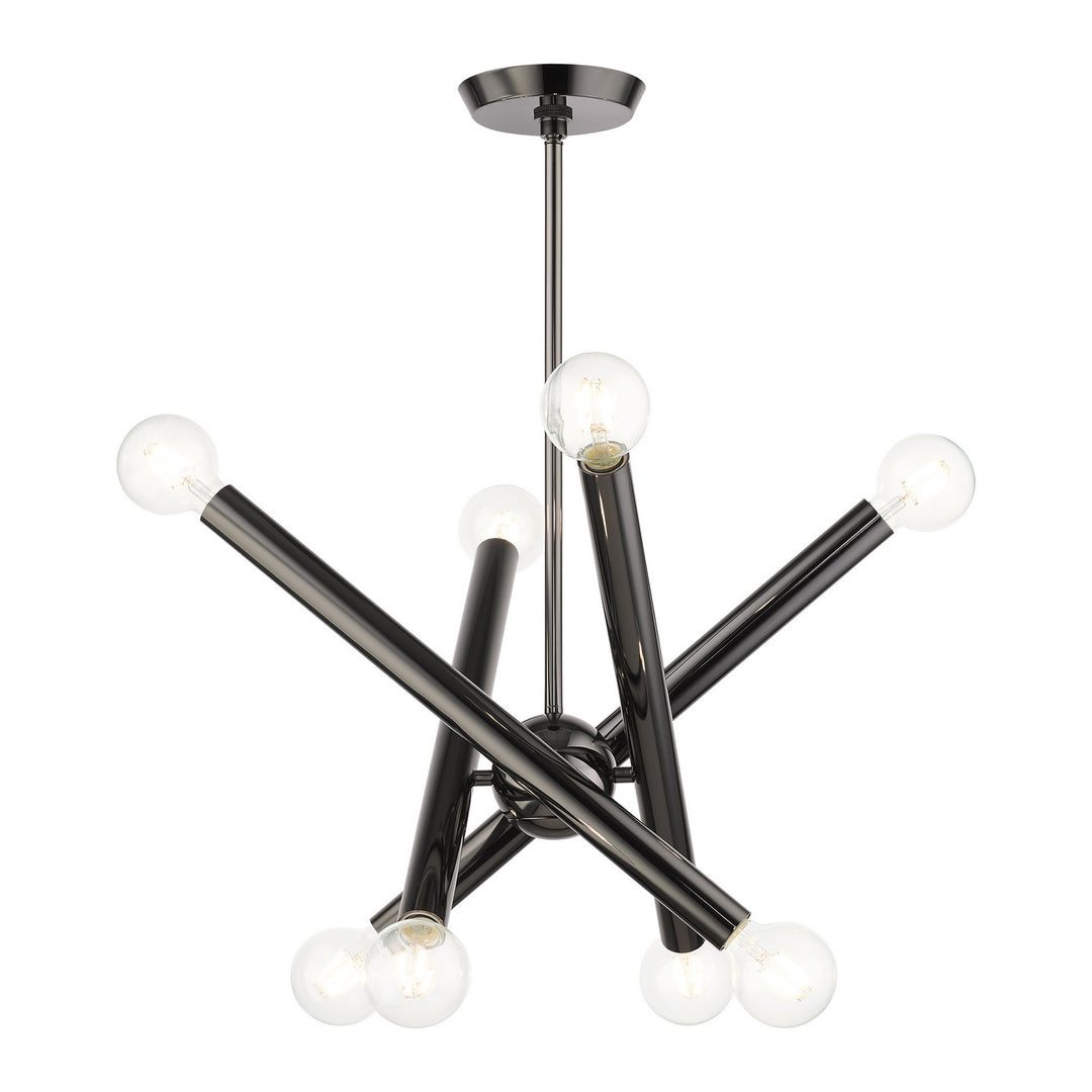 Livex Stafford 45584-46 Chandelier Light - Black Chrome