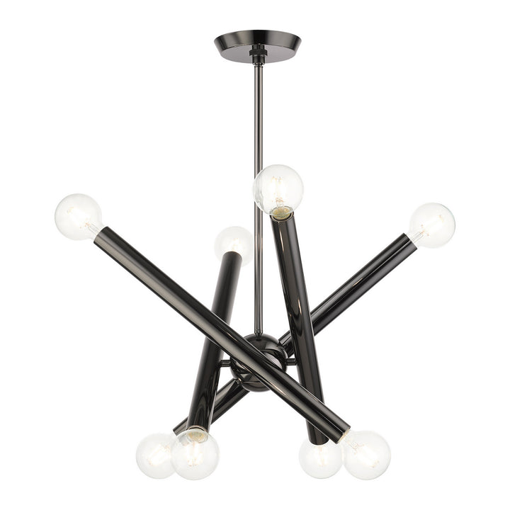 Livex Stafford 45584-46 Chandelier Light - Black Chrome