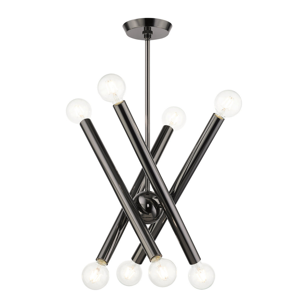 Livex Stafford 45584-46 Chandelier Light - Black Chrome