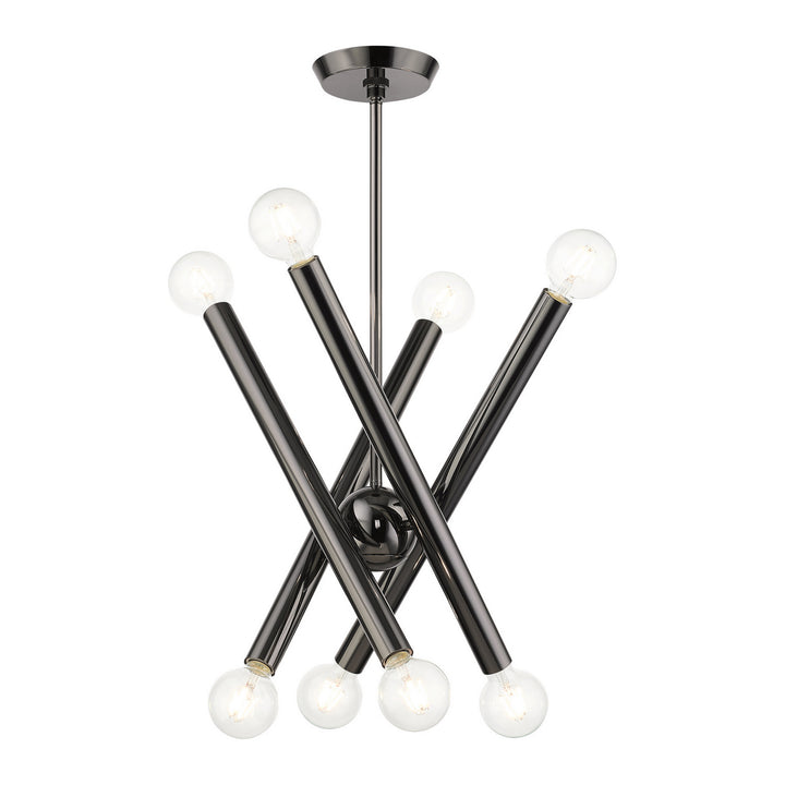 Livex Stafford 45584-46 Chandelier Light - Black Chrome