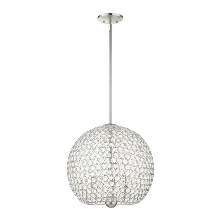 Livex Cassandra 45723-91 Pendant Light - Brushed Nickel