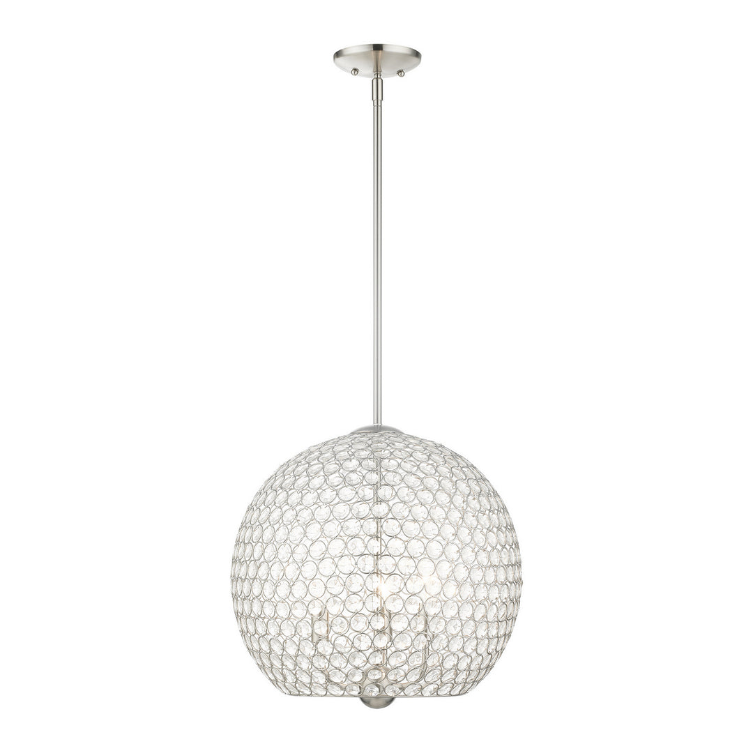 Livex Cassandra 45723-91 Pendant Light - Brushed Nickel