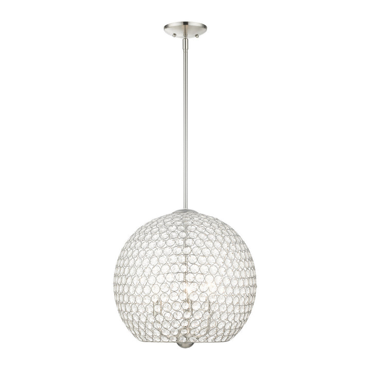 Livex Cassandra 45723-91 Pendant Light - Brushed Nickel