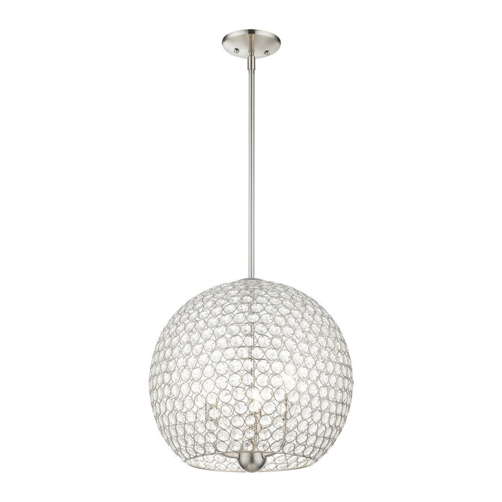 Livex Cassandra 45723-91 Pendant Light - Brushed Nickel