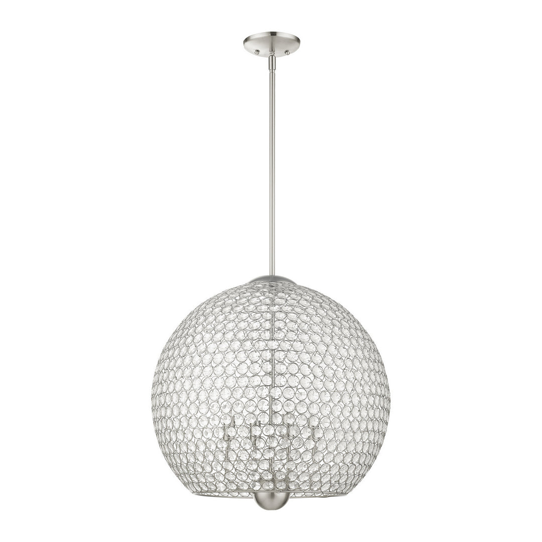 Livex Cassandra 45724-91 Pendant Light - Brushed Nickel