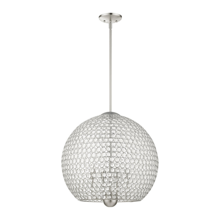 Livex Cassandra 45724-91 Pendant Light - Brushed Nickel