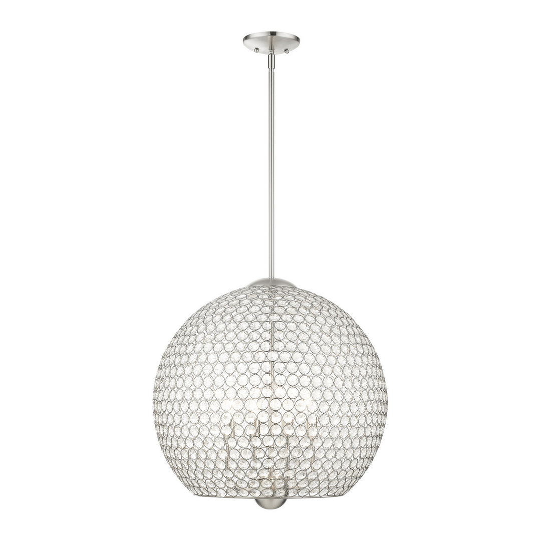 Livex Cassandra 45724-91 Pendant Light - Brushed Nickel