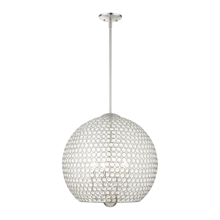 Livex Cassandra 45724-91 Pendant Light - Brushed Nickel