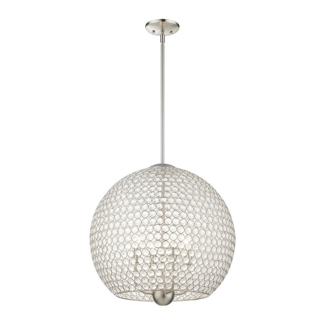 Livex Cassandra 45724-91 Pendant Light - Brushed Nickel