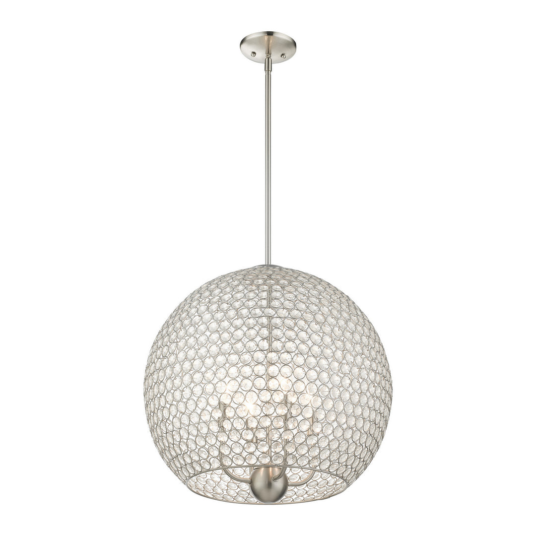 Livex Cassandra 45724-91 Pendant Light - Brushed Nickel