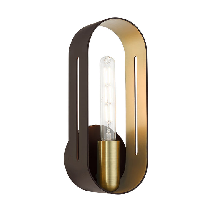 Livex Ravena 45762-07 Wall Sconce Light - Bronze w/ Antique Brasss