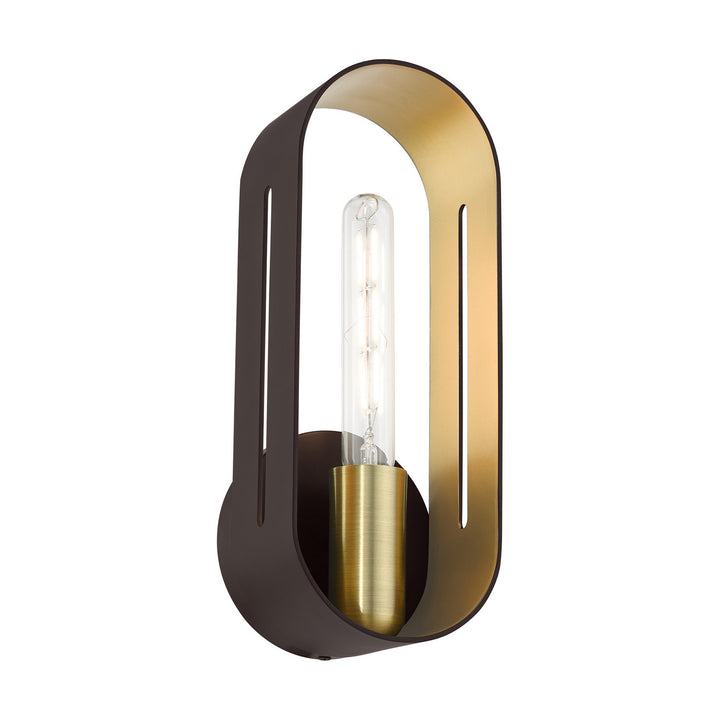 Livex Ravena 45762-07 Wall Sconce Light - Bronze w/ Antique Brasss