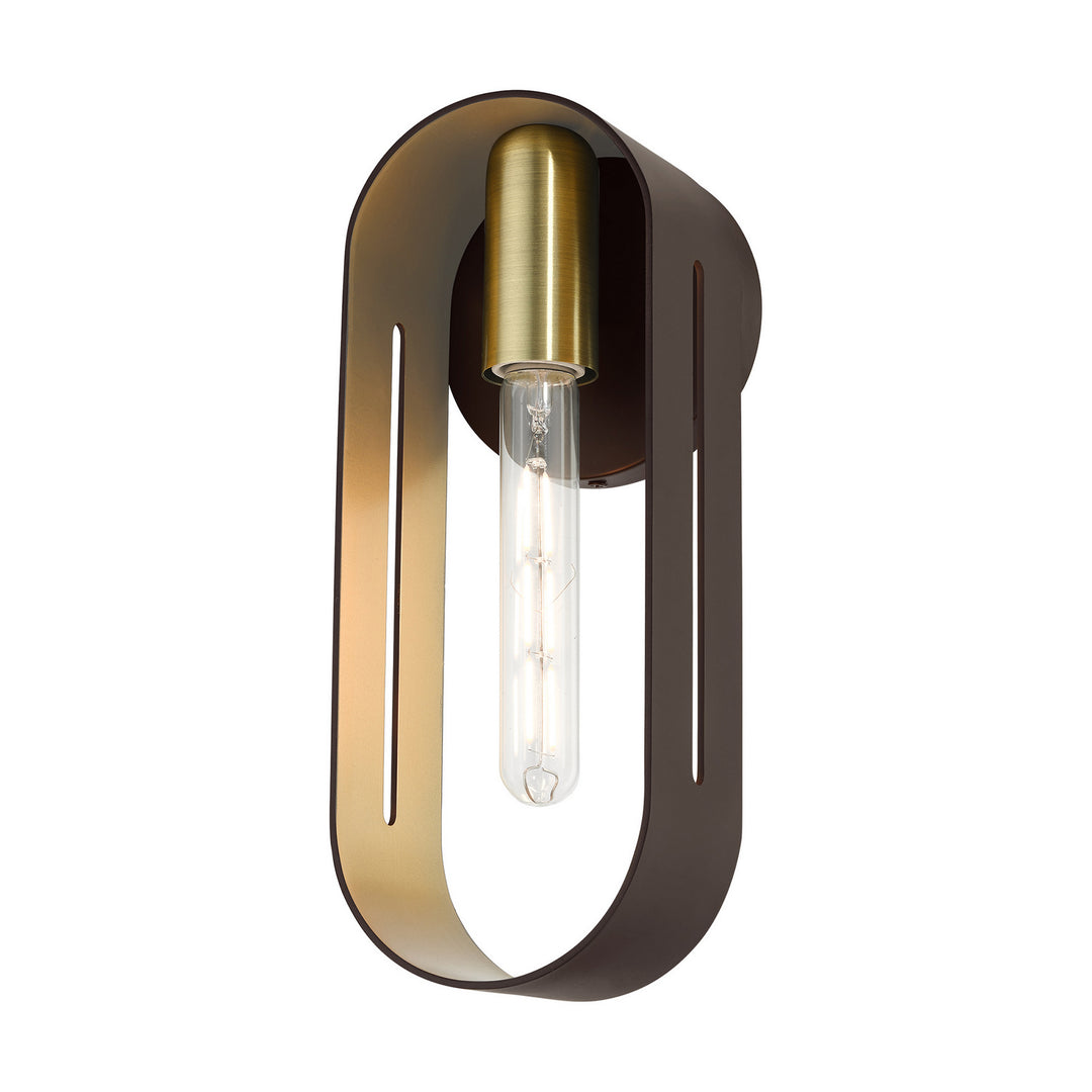 Livex Ravena 45762-07 Wall Sconce Light - Bronze w/ Antique Brasss