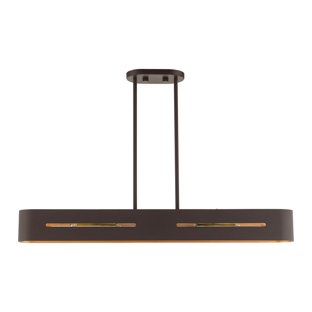 Livex Ravena 45767-07 Pendant Light - Bronze w/ Antique Brasss
