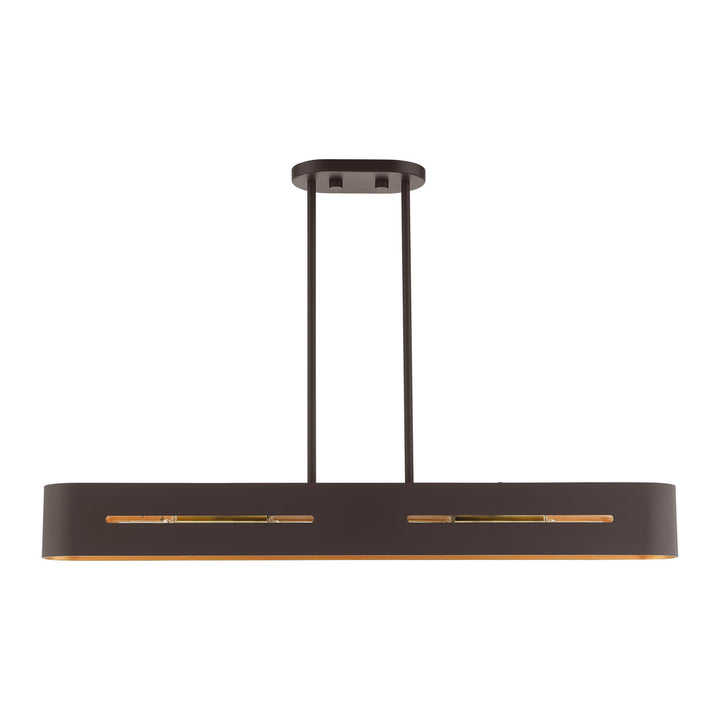 Livex Ravena 45767-07 Pendant Light - Bronze w/ Antique Brasss