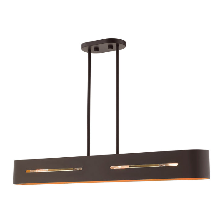Livex Ravena 45767-07 Pendant Light - Bronze w/ Antique Brasss