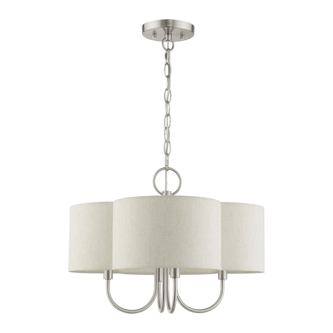 Livex Solstice 45806-91 Chandelier Light - Brushed Nickel