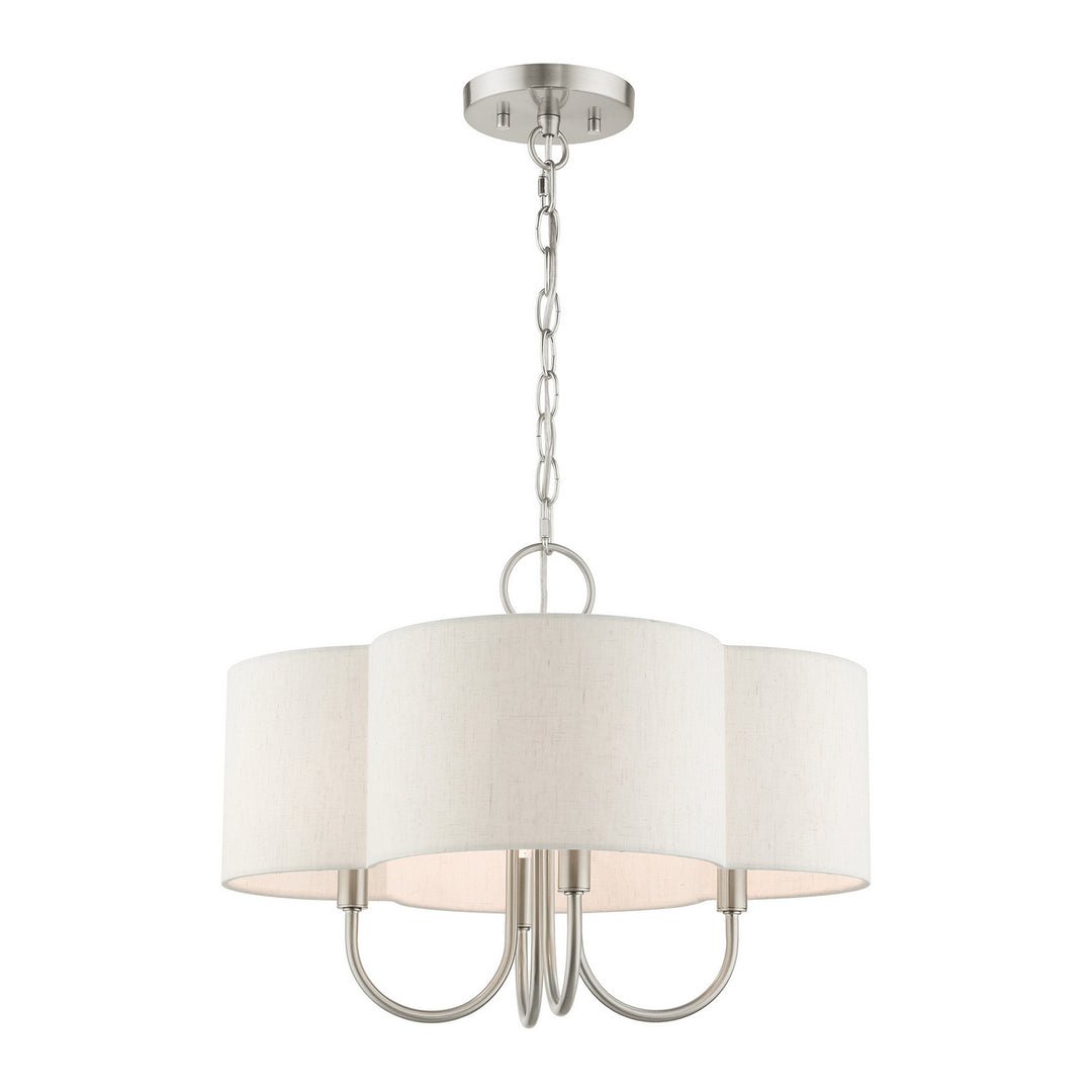 Livex Solstice 45806-91 Chandelier Light - Brushed Nickel