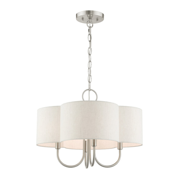 Livex Solstice 45806-91 Chandelier Light - Brushed Nickel