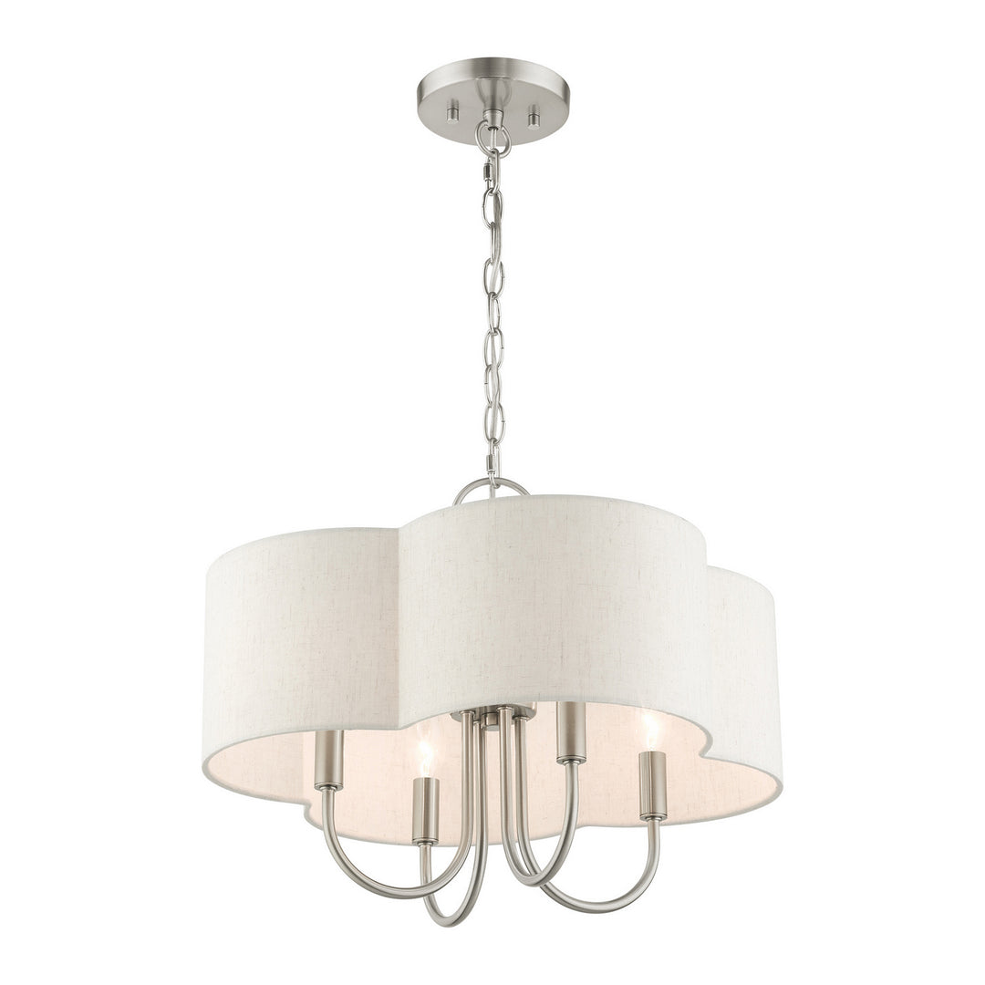 Livex Solstice 45806-91 Chandelier Light - Brushed Nickel