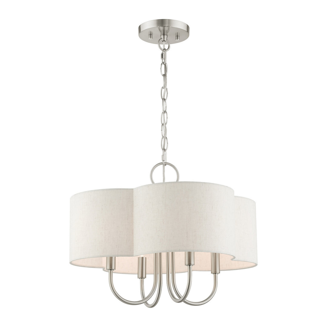 Livex Solstice 45806-91 Chandelier Light - Brushed Nickel