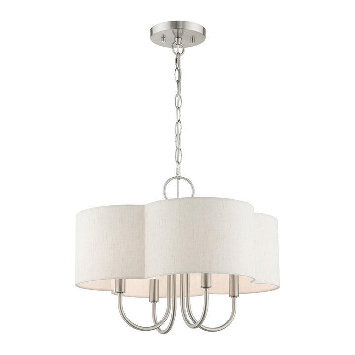 Livex Solstice 45806-91 Chandelier Light - Brushed Nickel