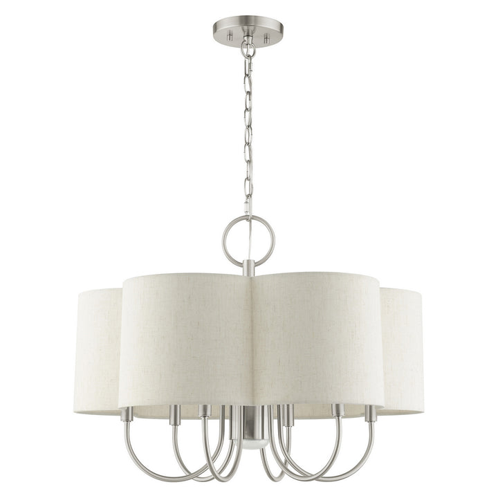 Livex Solstice 45807-91 Chandelier Light - Brushed Nickel