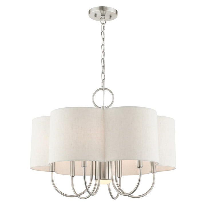 Livex Solstice 45807-91 Chandelier Light - Brushed Nickel