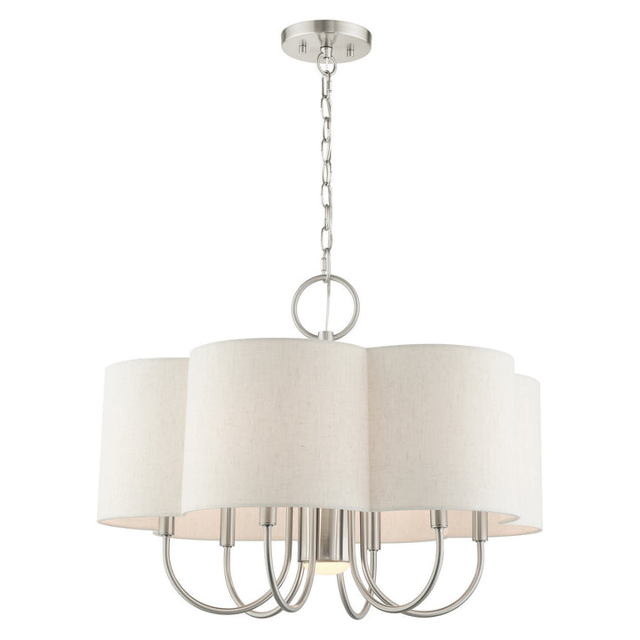 Livex Solstice 45807-91 Chandelier Light - Brushed Nickel