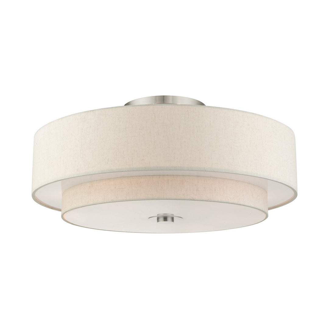 Livex Meridian 45849-91 Ceiling Light - Brushed Nickel