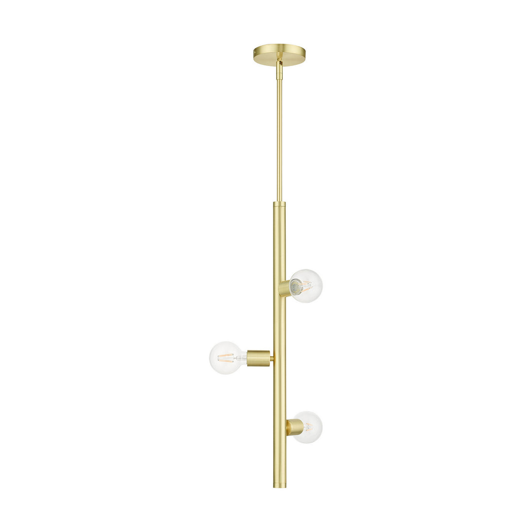 Livex Bannister 45863-12 Pendant Light - Satin Brass