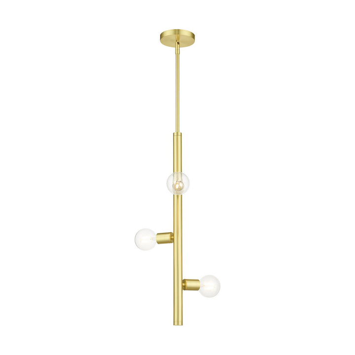 Livex Bannister 45863-12 Pendant Light - Satin Brass