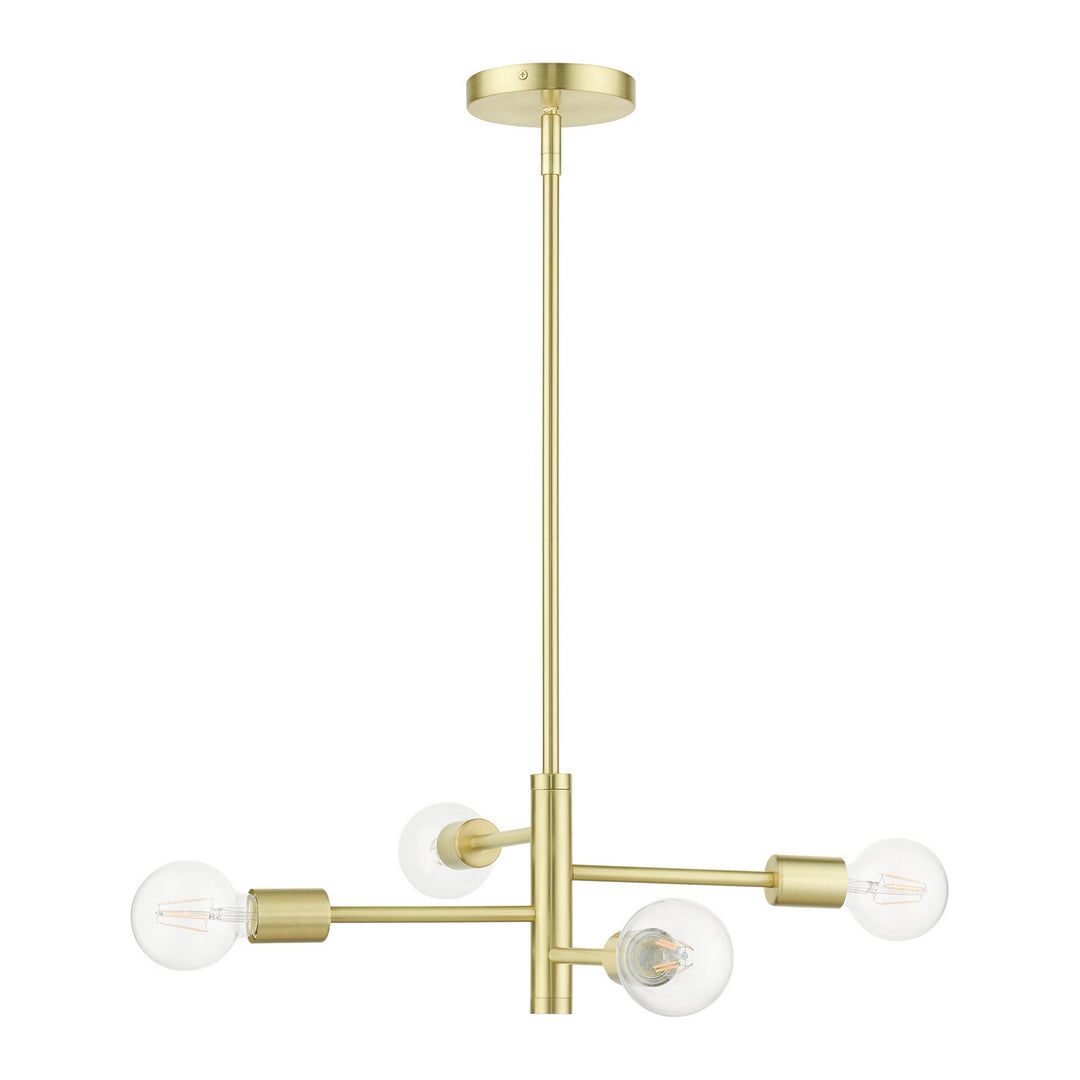 Livex Bannister 45864-12 Chandelier Light - Satin Brass