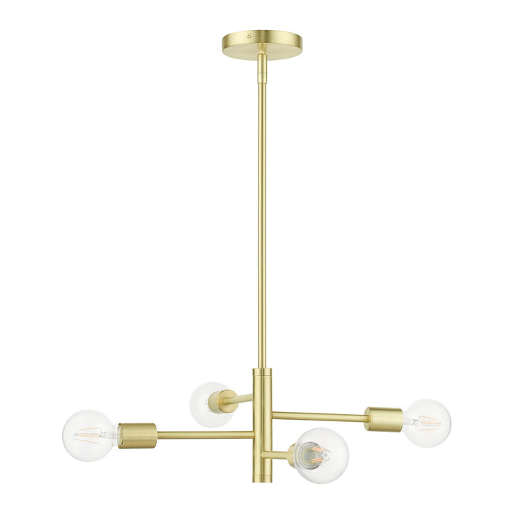 Livex Bannister 45864-12 Chandelier Light - Satin Brass