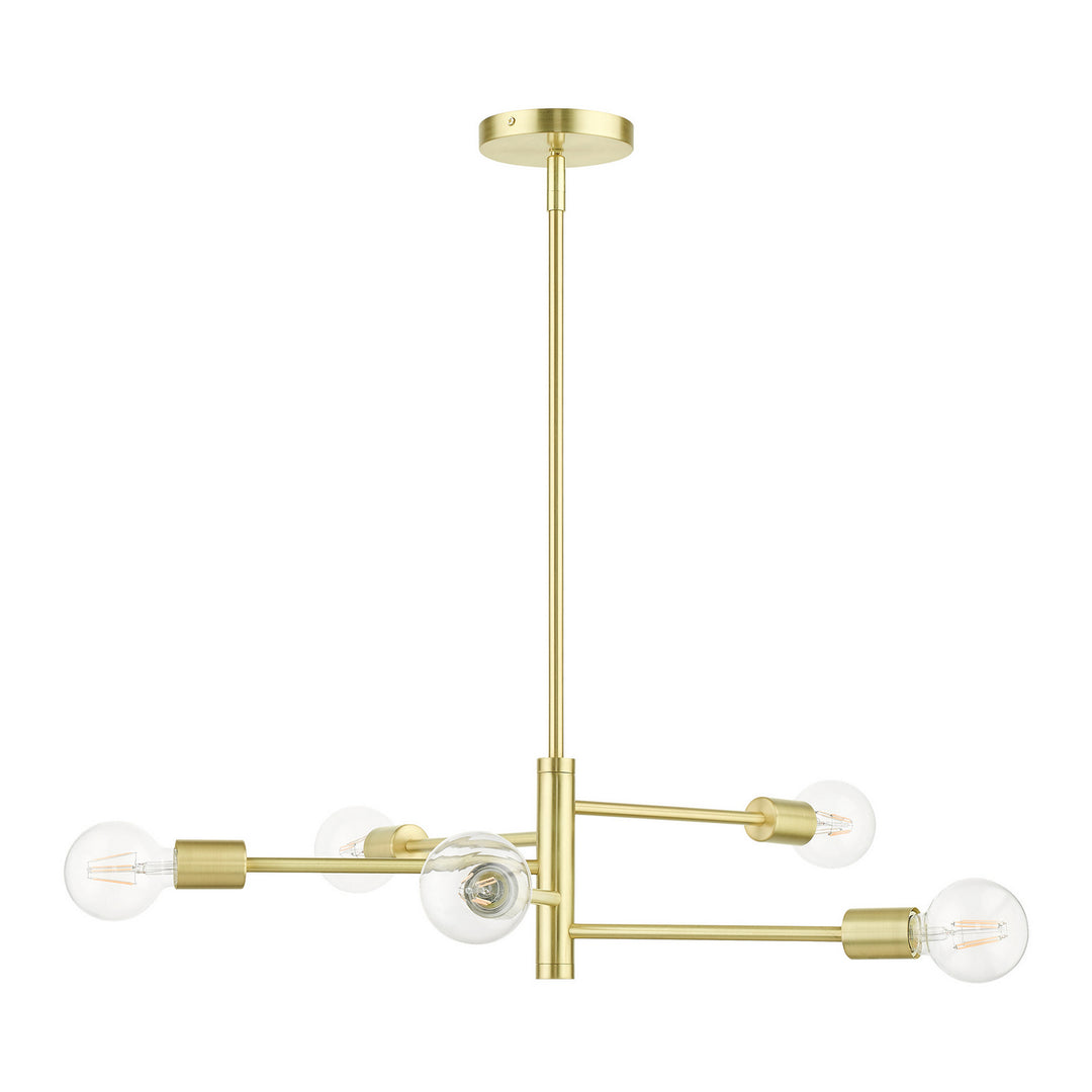 Livex Bannister 45865-12 Chandelier Light - Satin Brass