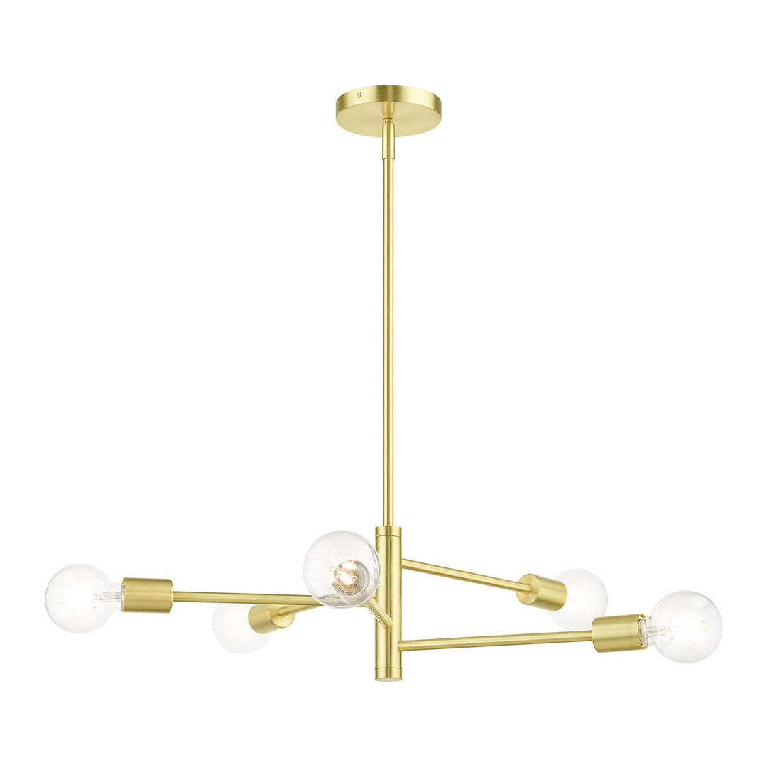 Livex Bannister 45865-12 Chandelier Light - Satin Brass