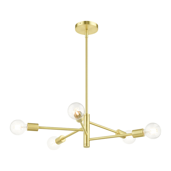 Livex Bannister 45865-12 Chandelier Light - Satin Brass