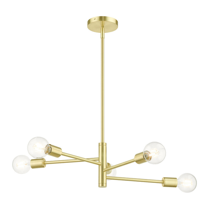 Livex Bannister 45865-12 Chandelier Light - Satin Brass