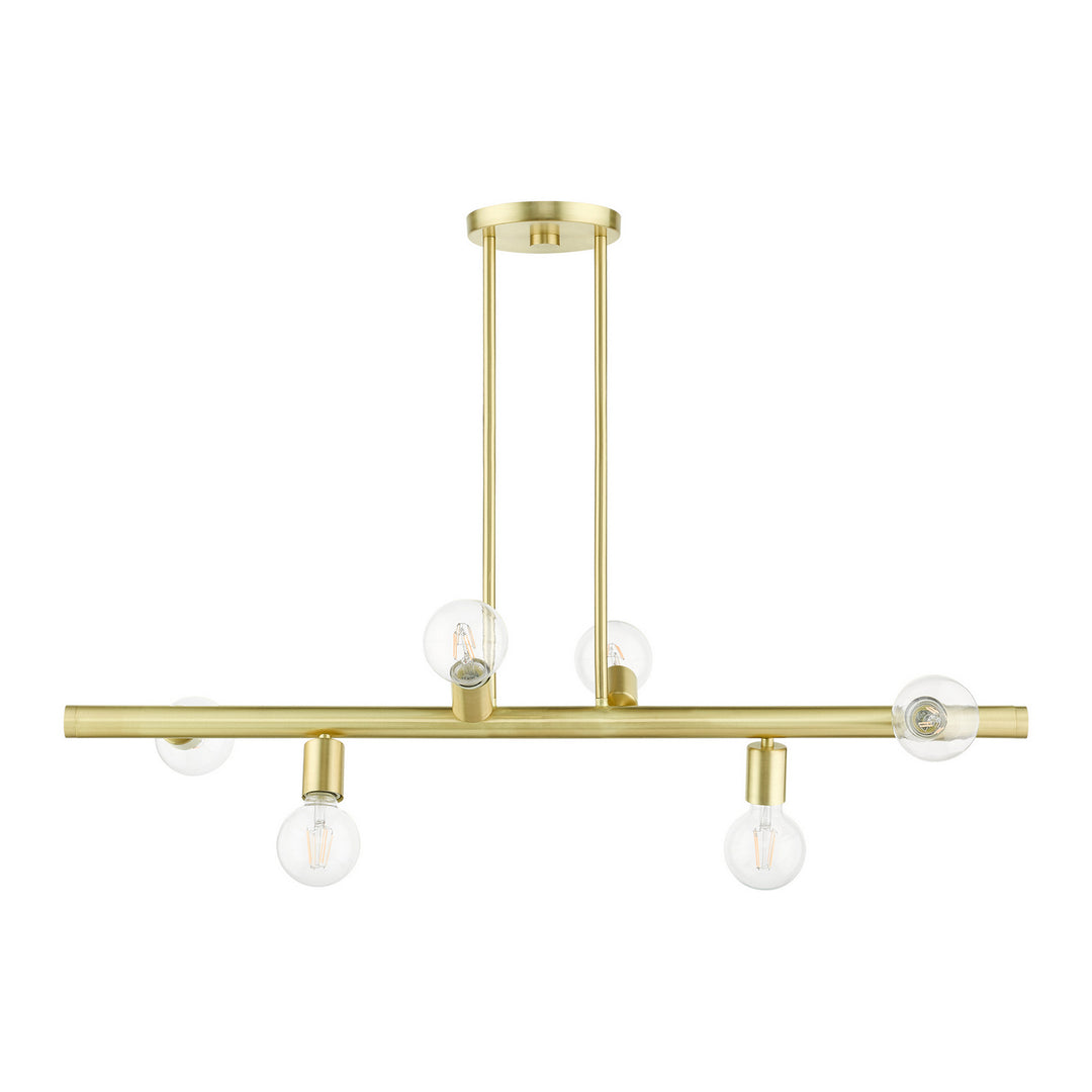 Livex Bannister 45866-12 Pendant Light - Satin Brass