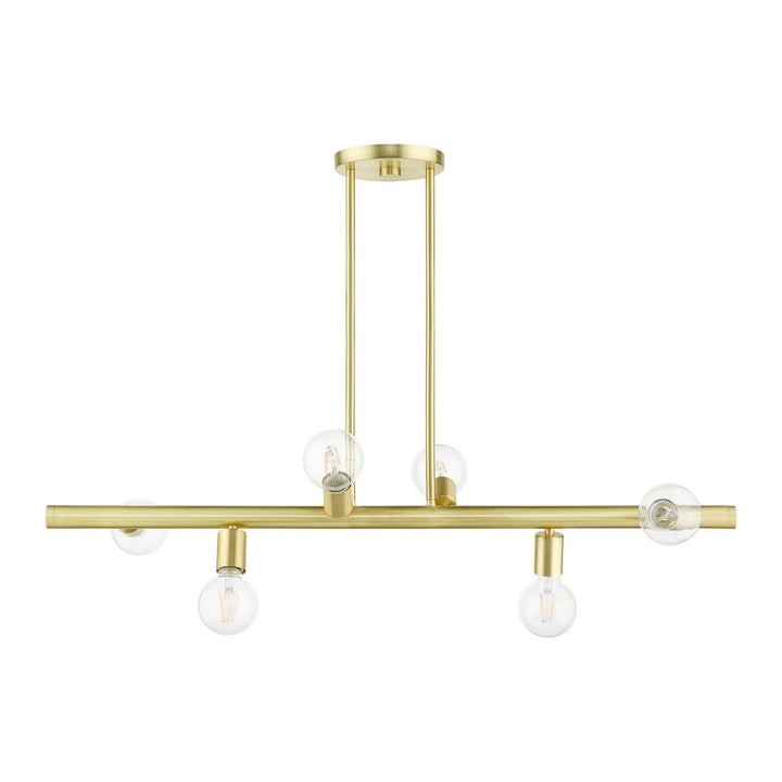 Livex Bannister 45866-12 Pendant Light - Satin Brass