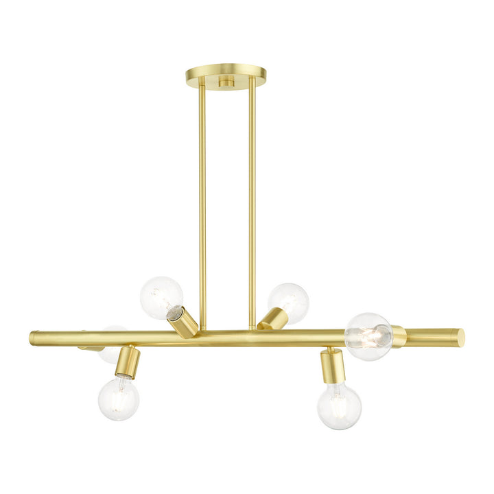 Livex Bannister 45866-12 Pendant Light - Satin Brass