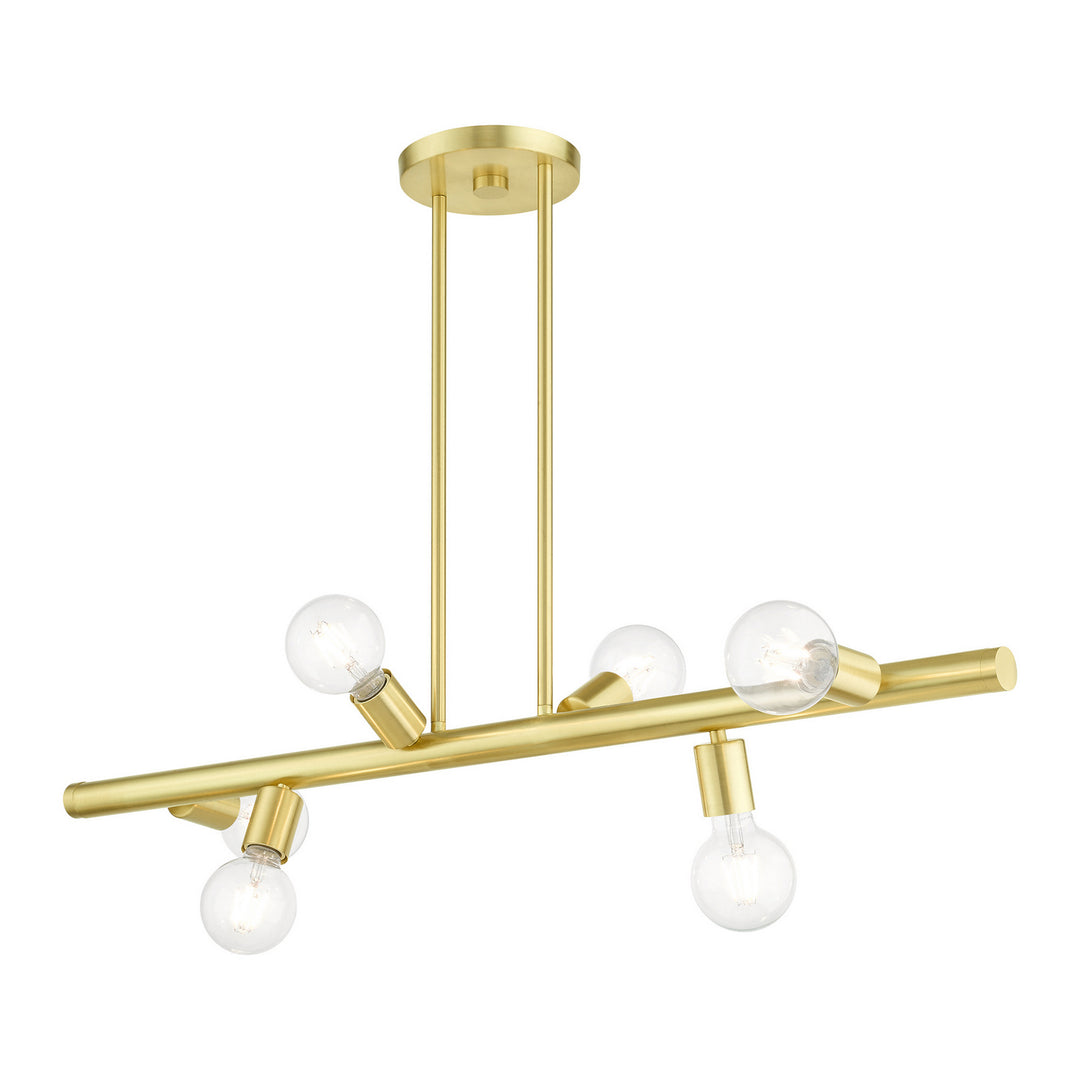 Livex Bannister 45866-12 Pendant Light - Satin Brass