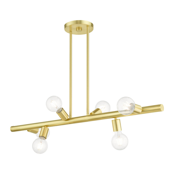 Livex Bannister 45866-12 Pendant Light - Satin Brass